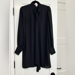 Juicy Couture Black Mock Neck Bishop Sleeve Dress (4)